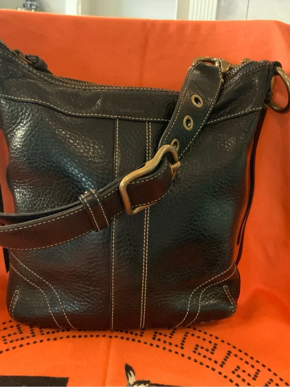 Coach Black-vintage Bleeker purse